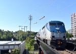 Amtrak Train # 681 approaching the Haverhill station with P42DC # 96 on the point